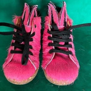 OCRA bunny shoes leather fur sz 22